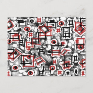 Red All Over Postcard