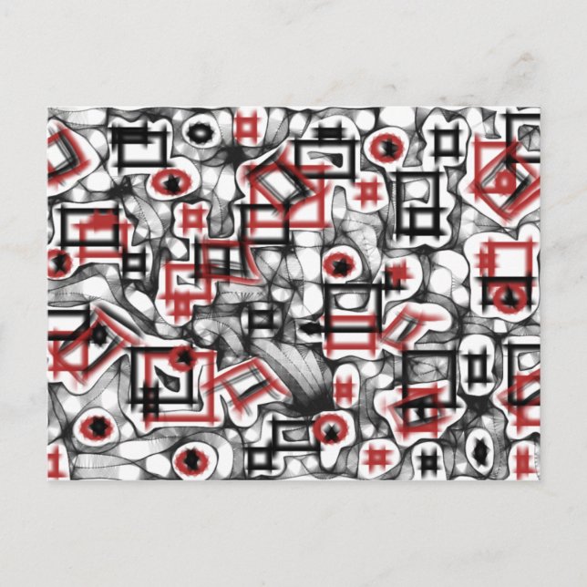 Red All Over Postcard (Front)