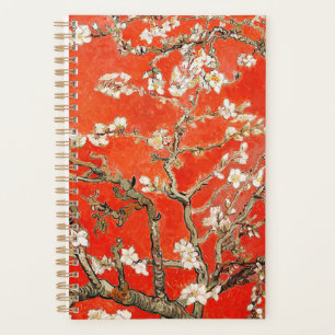 Red Almond Blossoms Vincent Van Gogh Planner