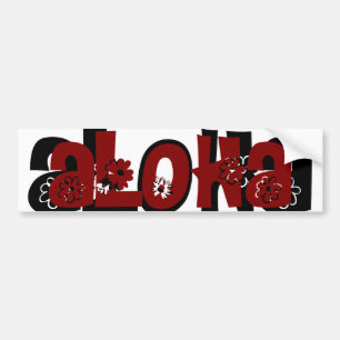 red aloha bumper sticker