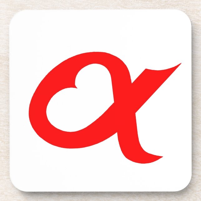 Red Alpheart Coaster (Front)
