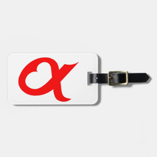 Red Alpheart Luggage Tag