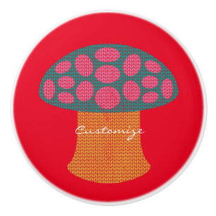 Red Amanita Mushrooms Thunder_Cove Ceramic Knob