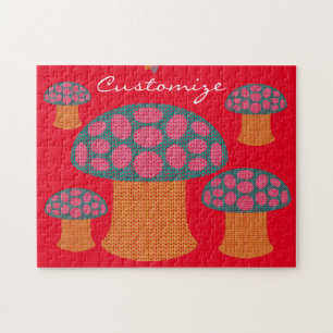 Red Amanita Mushrooms Thunder_Cove Jigsaw Puzzle