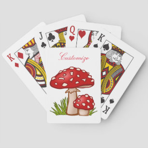Red Amanita Mushrooms Thunder_Cove Playing Cards