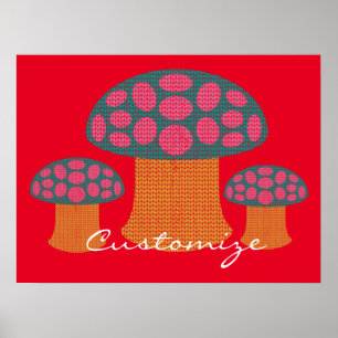 Red Amanita Mushrooms Thunder_Cove Poster