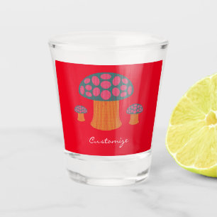 Red Amanita Mushrooms Thunder_Cove Shot Glass