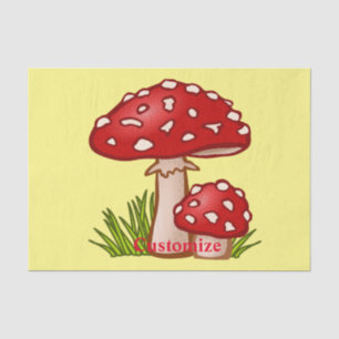 Red Amanita Mushrooms Thunder_Cove Tissue Paper