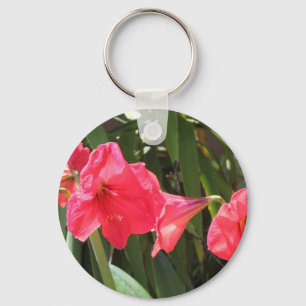 Red Amaryllis Key Ring