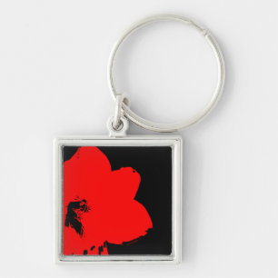 red amaryllis key ring