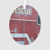 Red Ambulance Closeup Ornament (Front)