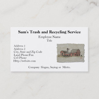 Red Amish Barn & Windmill Business Card