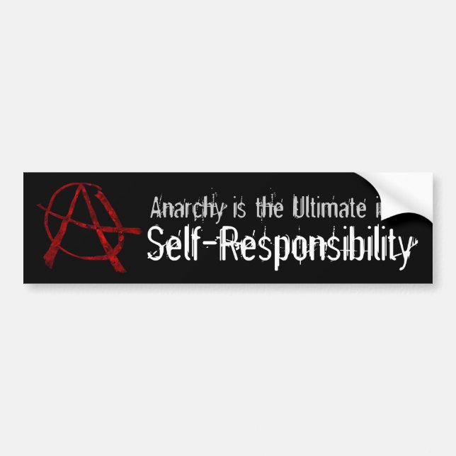 Red Anarchy Bumper Sticker (Front)