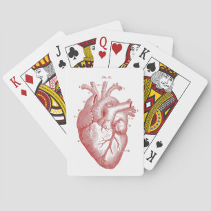 Red Anatomical Heart Playing Cards