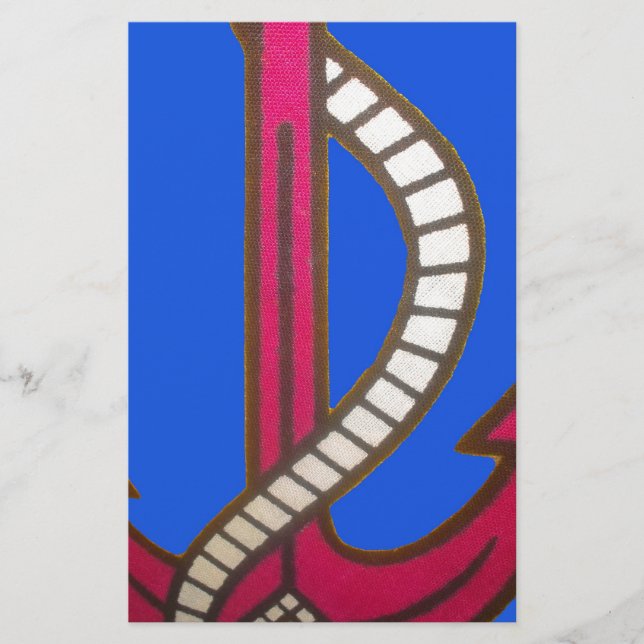 Red Anchor Art Print (Front)