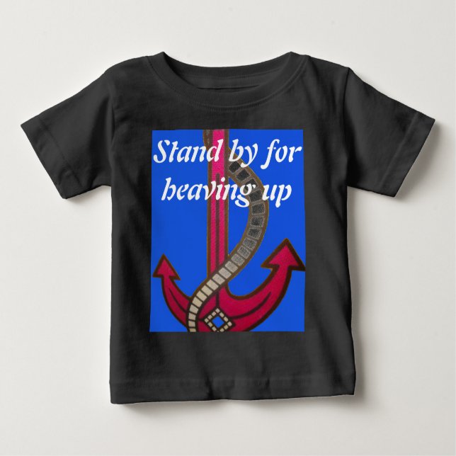 Red Anchor Art Print Baby T-Shirt (Front)