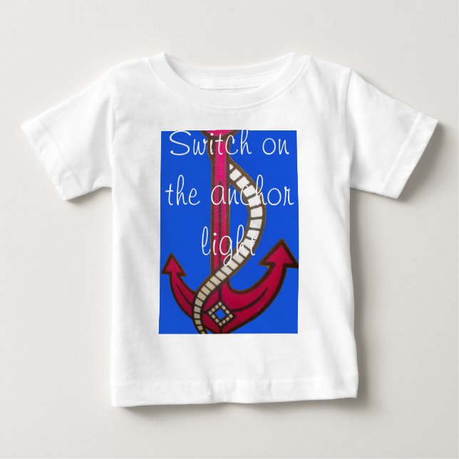 Red Anchor Art Print Baby T-Shirt (Front)