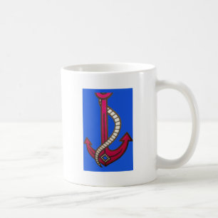 Red Anchor Art Print Coffee Mug