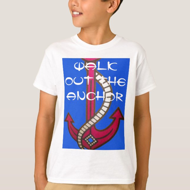 Red Anchor Art Print T-Shirt (Front)