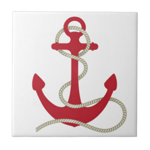 Red Anchor Ceramic Tile