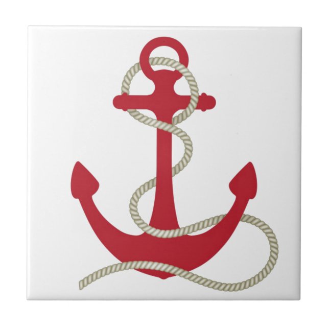 Red Anchor Ceramic Tile (Front)