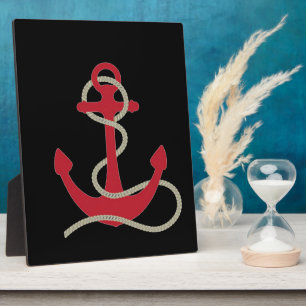 Red Anchor Plaque