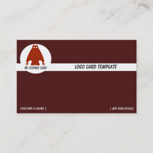 Red Ancient Owl Logo Business Card