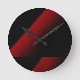 Red and black abstract acrylic wall clock