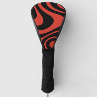 Red and Black Abstract Cool Design Driver Golf Head Cover