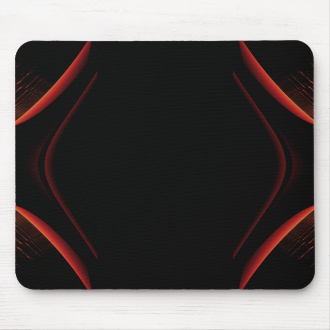 Red and Black Abstract Design. Mouse Pad (Front)