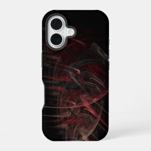 Red and Black abstract iPhone 16 Case