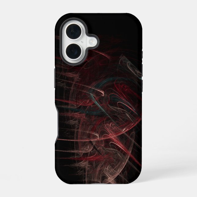 Red and Black abstract   iPhone 16 Case (Back)
