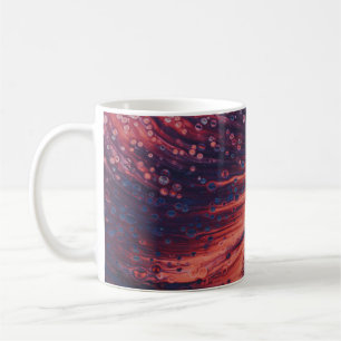 Red and black abstract painting coffee mug