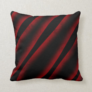 Red and black abstract throw pillow