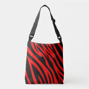 Red and Black animal print Crossbody Bag