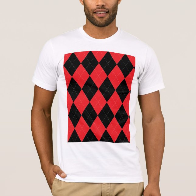 Red and Black Argyle T-shirt (Front)