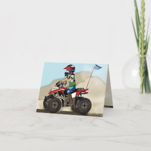 Red and Black ATV Kid Card