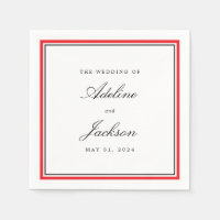 Red and Black Border Classic Traditional Wedding