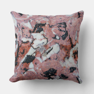 Red and Black Brecciated Marble Stone Texture with Cushion
