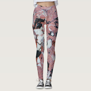 Red and Black Brecciated Marble Stone Texture with Leggings