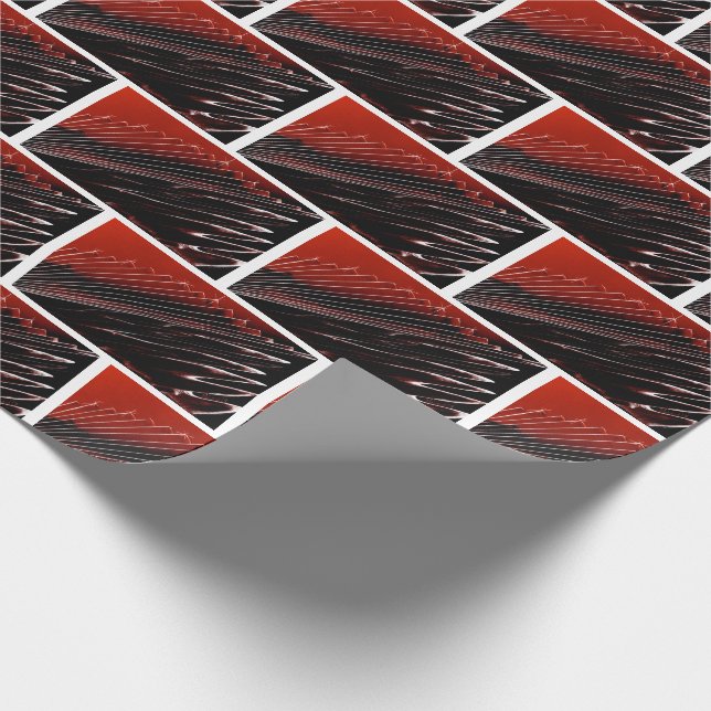 Red and Black Brick Wrapping Paper (Corner)