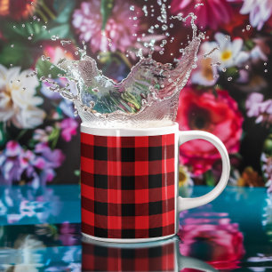 Red and Black Buffalo Check Coffee Mug