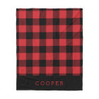 Red and Black Buffalo Check Monogram