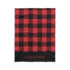 Red and Black Buffalo Check Monogram