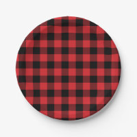 Red and Black Buffalo Check Plaid Pattern