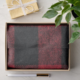 Red and Black Buffalo Plaid Christmas Tissue Paper