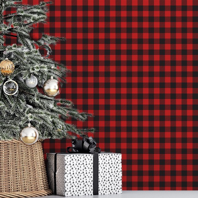 Red and Black Buffalo Plaid Christmas Wallpaper (Creator Uploaded)