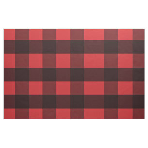 Red and Black Buffalo Plaid Fabric
