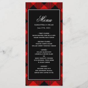 Red And Black Buffalo Plaid Menu