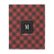 Red and Black Buffalo Plaid Monogram